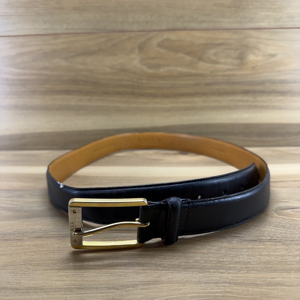 Lauren Ralph Lauren Black Belt Womens 1X Business Casual Office Italian Leather